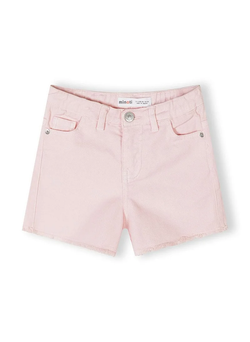 مينوتي Girls cotton twill shorts 2-pack pink and beige 3-15 years